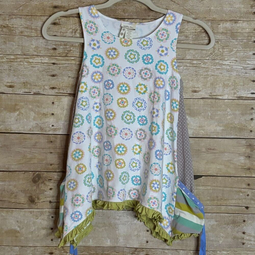 MATILDA JANE ITS A WONDERFUL PARADE CLASSIC COLORFUL PINWHEEL TRAPEZE TUNIC TOP